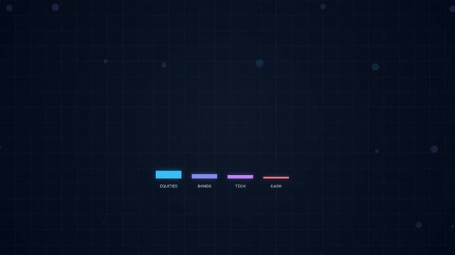 Financial Portfolio Diversification Pie Chart Animation