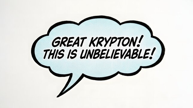 Cloud shaped thought bubble displaying an exclamation of disbelief against a white backdrop.