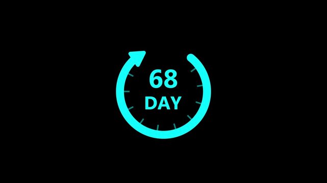 Animated countdown timer circles with digital numbers in dark background motion graphics for project deadlines
