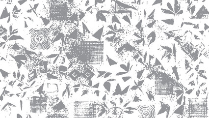 Fototapeta premium Abstract floral background with flowers and leaves Elegant abstract botanical background with floral elements