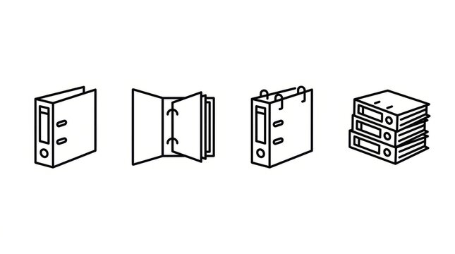 Isometric illustration of four different types of computer servers.