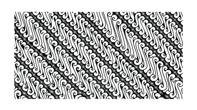 Traditional diagonal batik parang pattern background.