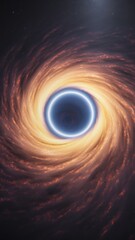 Universe mysteries, massive black hole pulling deep galaxy nebula in cosmos. 3d render. © SohubProduction
