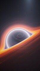 Universe mysteries, massive black hole pulling deep galaxy nebula in cosmos. 3d render. © SohubProduction