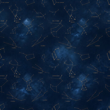 Dark night sky with glowing stars and nebula cosmic background vector illustration astronomy universe celestial seamless background