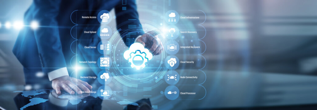 Developer point of Platform as a Service cloud hosting and software coding concept providing essential digital frameworks effectively. Accelerating global application builds in a tech lab.