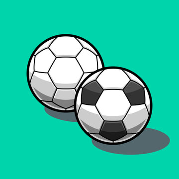 Classic Soccer Ball Digital Illustration