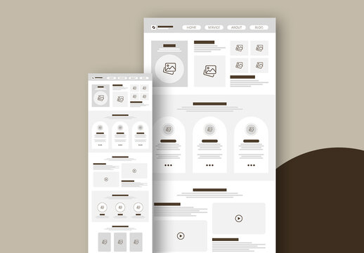 Landing Page Wireframe Template Layout