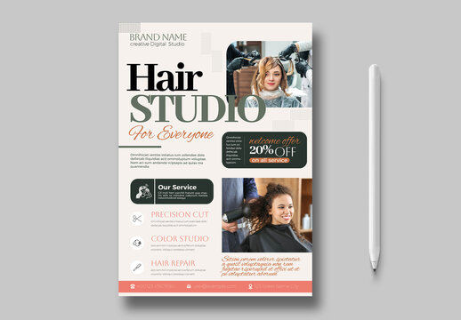Modern Hair Studio Design Template