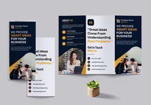 Trifold Brochure Design Template Layout