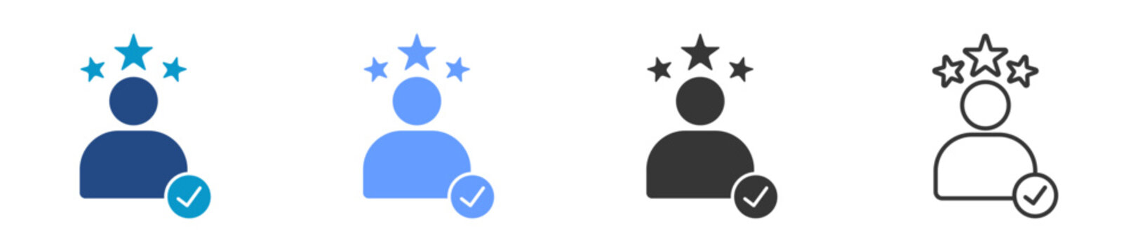 employee icon set multiple style collection	
