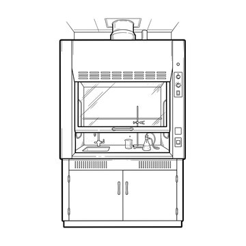 Laboratory fume hood with sash for ventilation and chemical safety blog, website, and education