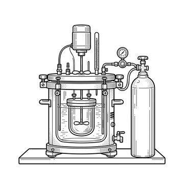 Laboratory bomb calorimeter with oxygen for chemical reaction heat measurement blog, website, and education