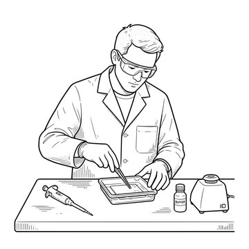 Scientist preparing Western blot membrane for protein detection in laboratory blog and website