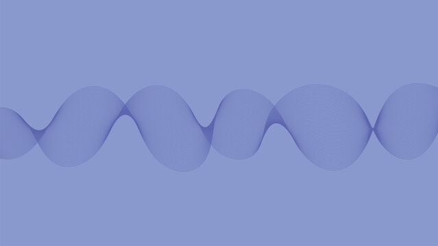 Abstract sinusoidal blue wave illustration with smooth oscillating curve rhythmic motion light background periodic fluid vector design