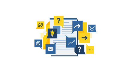 Fototapeta premium Business Strategy Planning and Communication Concept Illustration