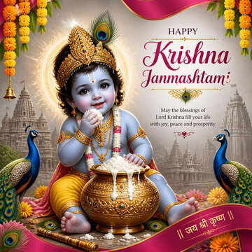 Krishna Janmashtami background