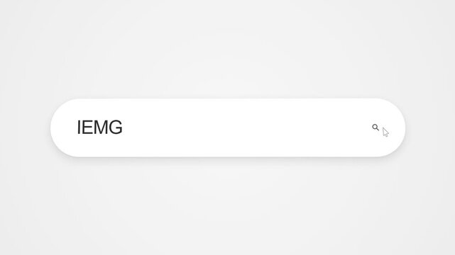 Search engine screen showing a search for IEMG being entered into a web browser