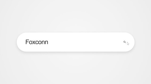 Computer Screen Displays The Foxconn Website Opened In An Internet Browser Interface. Close-up Shot