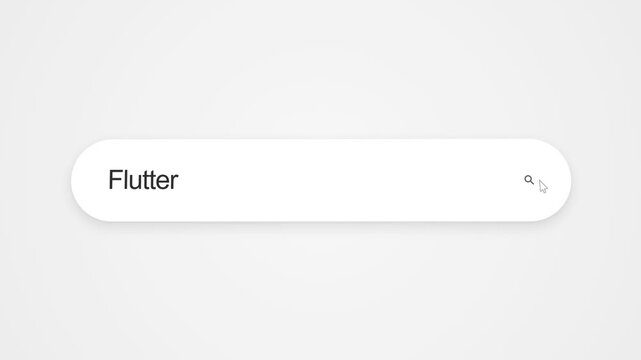 Searching for Flutter on the internet using a computer browser, showing online research and digital browsing related to software development