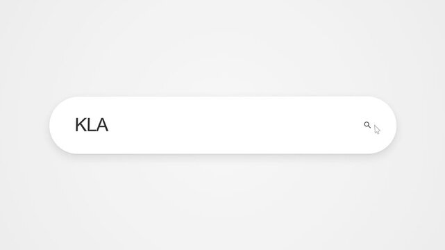 Typing the word KLA into the search bar of a web browser on a digital device