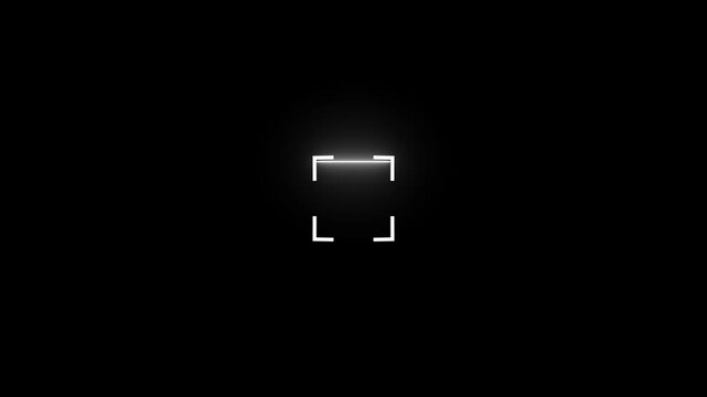 scanner icon animation isolated scanner neon shine icon animation . payments, and modern tech interfaces 4k animation video