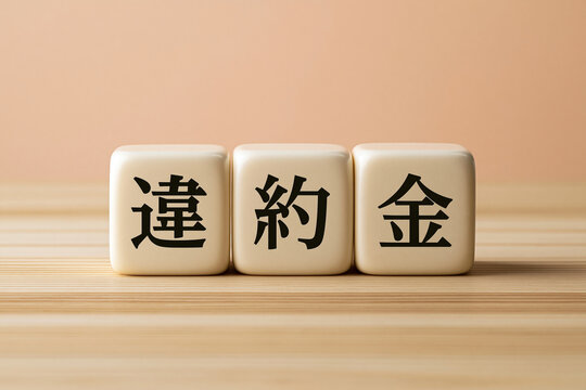 違約金の文字ブロック