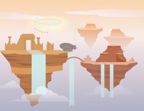Floating canyon islands