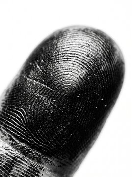 Fingerprint Detail on Human Fingertip