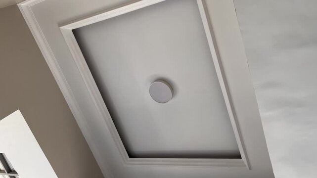 Modern minimalist drop ceiling gypsum design interior architecture b roll video