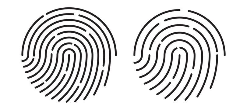 Fingerprint Identification and Biometric Security Collection with Digital Authentication Patterns, Identity Verification Scans and Forensic Access Control Vector