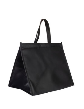 Black Cooler Reusable Tote Bag isolated on White Background