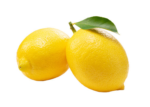 Lemons on a white background
