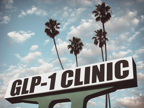 GLP-1 weight loss drug sign