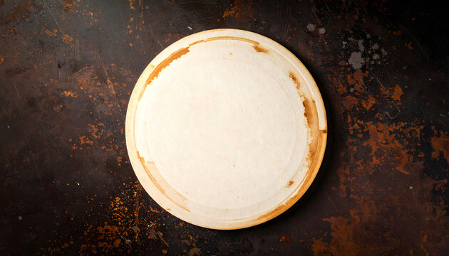 Grunge stained circular beer coaster showing pub detail mood macro realistic photograph texture wood generative AI