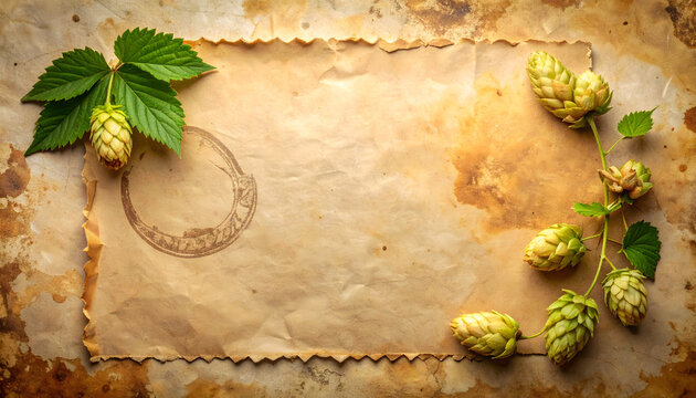 Rough torn kraft paper background showing minimal rustic packaging vibe flat realistic texture photo generative AI