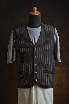 Classic pinstriped waistcoat on a mannequin display