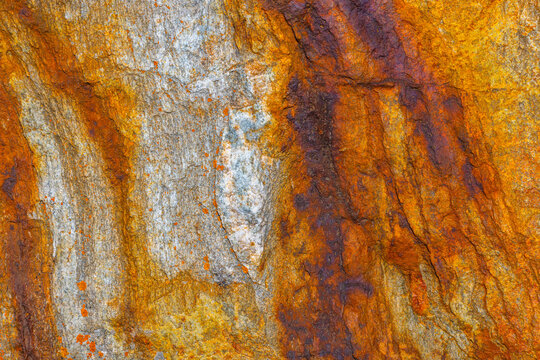 Close-Up of Textured Iron Rock Surface
