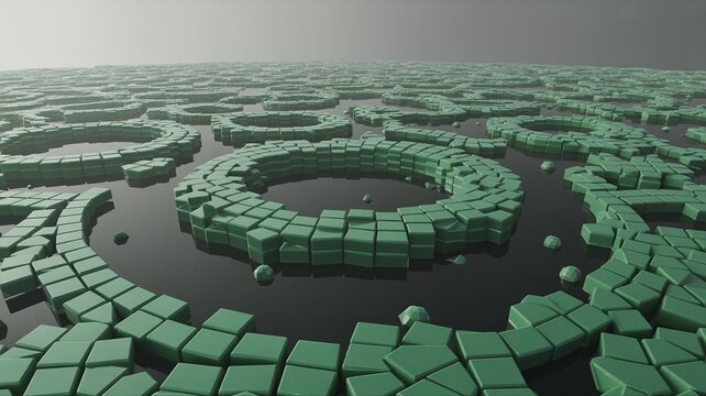 Surreal Tessellated Void-Bloom Continent Erupting in Fractal Silence Under Emerald Hypernova Dusk｜テセレーションされた虚空の花が咲く大陸がエメラルドの超新星黄昏に沈黙のフラクタルで噴出する