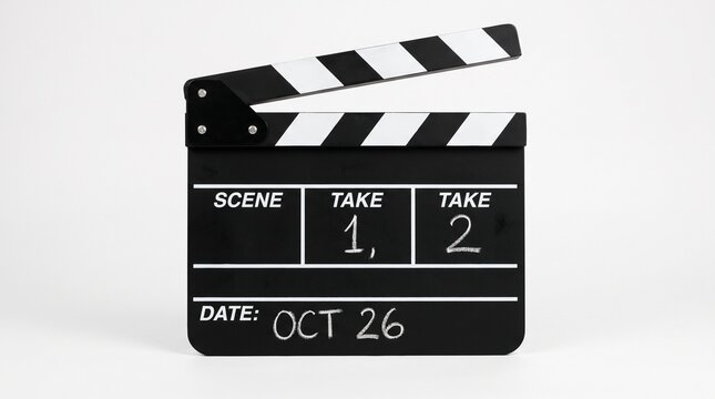 film slate on white