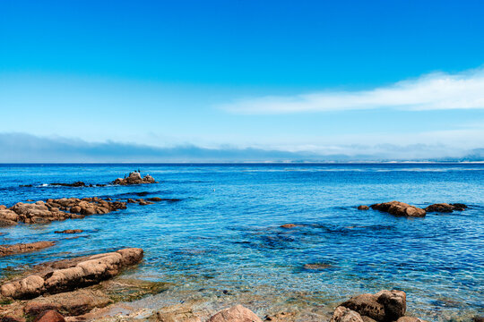 view of rocks in Pacific Ocean
