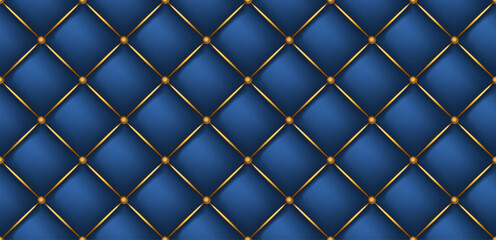Fototapeta premium Quilted background. Upholstery quilted background. Quilted leather texture background. Seamless texture quilted background. Vector illustration
