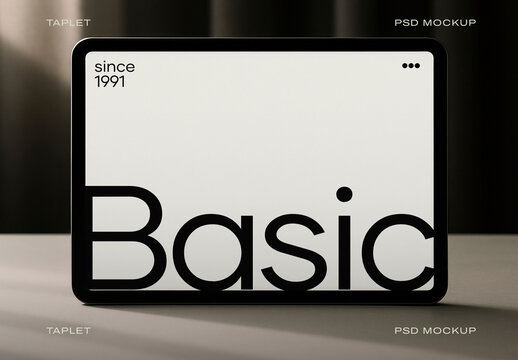 Tablet PSD Mockup With Showcasing Sleek Design