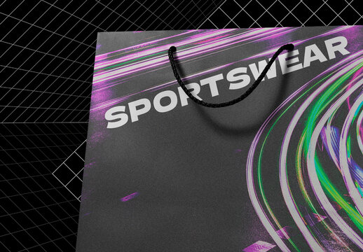 Vibrant Sportswear Shopping Bag Mockup PSD