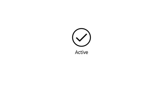 Account Activated and connected Success with loading circle bar idea on the dark blue background. concept of modern mobile interface account activation verification access. 4k video animation.