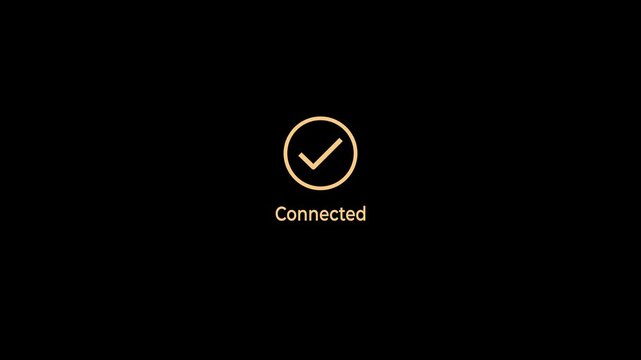 Account Activated and connected Success with loading circle bar idea on the dark blue background. concept of modern mobile interface account activation verification access. 4k video animation.