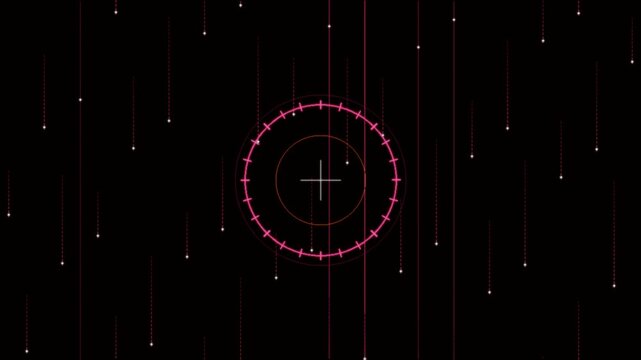 Cyberpunk Holographic HUD Matrix Interface and Digital Data Stream Rain Loop 4K UHD
