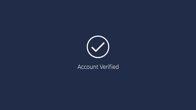 User profile account verified concept on the transparent background. Verified icon with check mark animation. 4k video animation. 