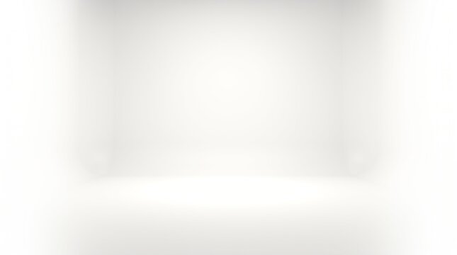 Empty bright white studio backdrop with soft lighting, ideal for product placement.