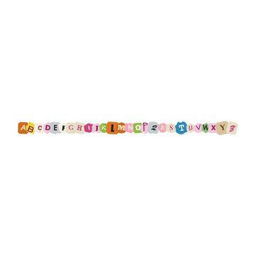 English alphabet cut out letters set 16